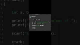 #22 | C Language Tutorial Video | Basic Coding Exercise23 #shorts #programming