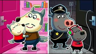 Papa policier et papa normal😎Jaloux parce que papa a trop de travail | WF Majori