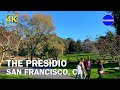 Afternoon Walking in Presidio of San Francisco 🚶‍♀️🚶🏽‍♀️ | California | 4K - Walking Tour