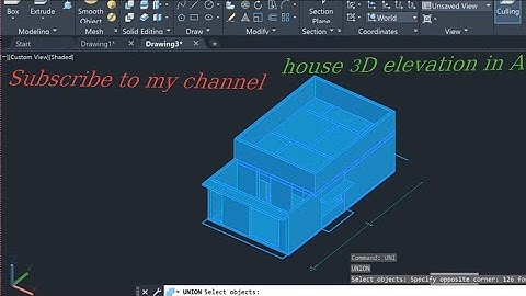 [ COMPLETE ] AutoCAD 3D Modeling in 2D Hours | COMPLETE 3D RENDERING civil3d #autocad #drafting