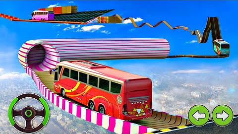 Master the Impossible in the Latest Stunt Bus Game 2024 - Android Gameplay