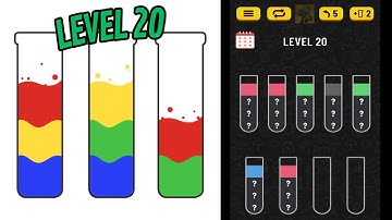 🏅 Water Sort - Color Puzzle Game 🧪 LEVEL 20 🧪 Gameplay Walkthrough
