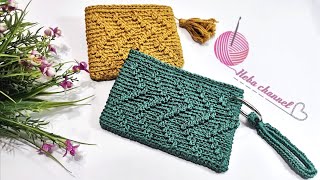 كروشيه بورتفيه او شنطة صغيرة سهلة جدا للمبتدئين How to make a crochet bag