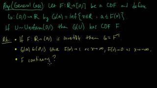 (ML 17.9) Smirnov transform (Inverse transform sampling) - general case