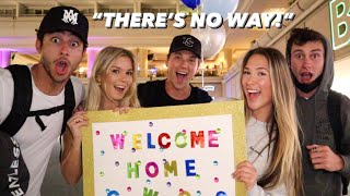 We Surprised Our Boys At The Airport!!! *unexpected reaction*