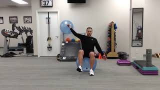 Functionally Fit: Unstable seated diagonal shoulder raise