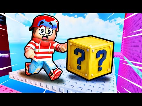 TORRE DO BLOCO DA SORTE! DEU SORTE OU AZAR? Desafio de Torre do ROBLOX! (Lucky Block Tower)