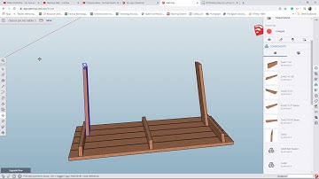 Sketchup Web: Part 9 - Table legs assembly