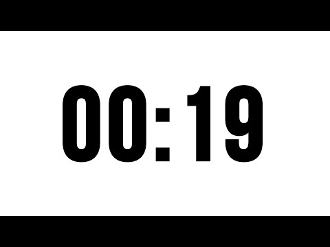 19 Second Timer Without Music, Simple Countdown With Alarm At The End