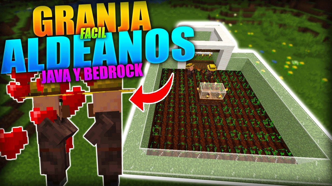 COMO HACER una GRANJA de ALDEANOS en MINECRAFT JAVA y BEDROCK!! - YouTube