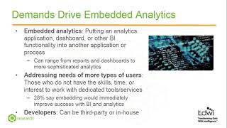 Six Signs Your Organization Needs Embedded Analytics | TDWI Webinar