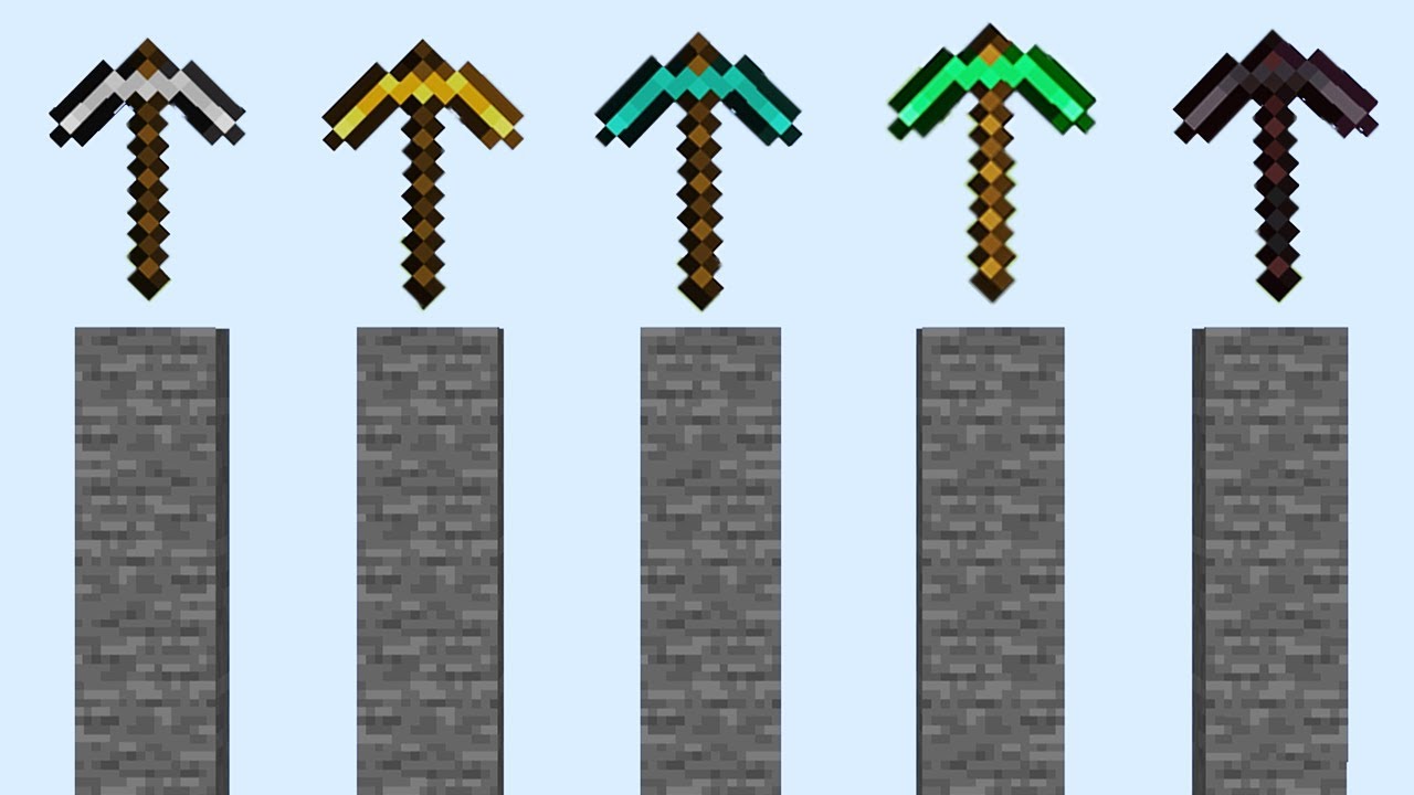 which of pickaxes is faster ??? - YouTube