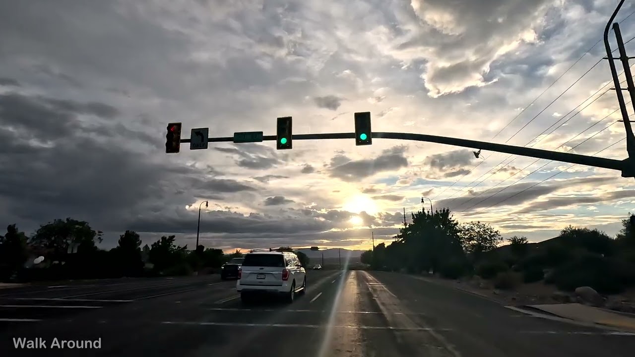 【4K60】 Washington, Utah Local Driving: Hotel - Restaurant