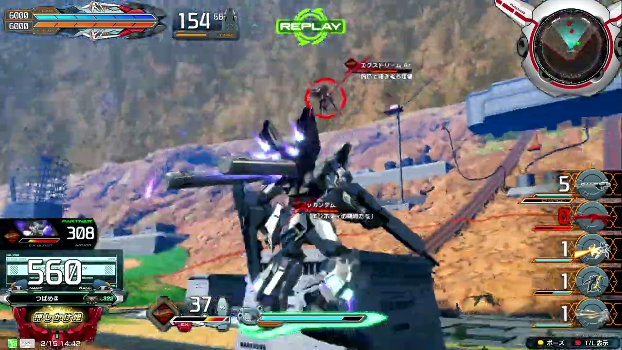 【EXVSIB】2/15 スタイン視点（つばめ）　おさけのつまみ