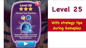 Inside Out Thought Bubbles Level 25 Tips and Strategy Walkthrough