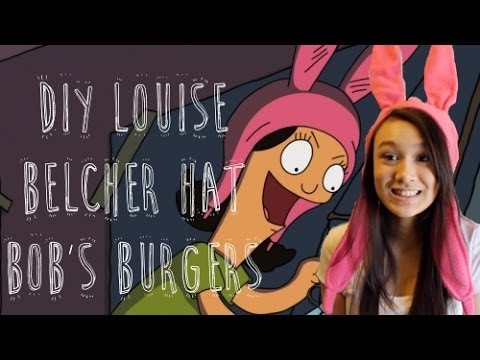 Louise Pink Bunny Ears Hat Bob's Burgers Cosplay Costume Halloween