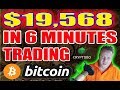 $19,568 In 6 Minutes Trading Bitcoin With Cryptobo! Live Trades!
