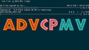 advcpmv, Advanced Copy, cp and mv with progress bar, patches for coreutils