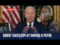 Biden: Putin &amp; Hamas want to &#39;annihilate&#39; neighbouring democracies