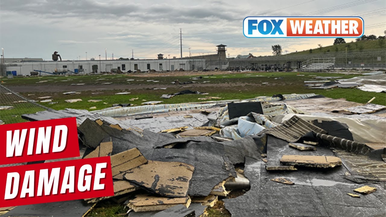 Watch: Straight-Line Winds Tear Roof From Nebraska State Penitentiary