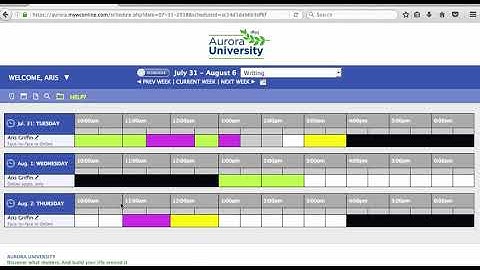 Aurora University Mywconline.com Instructions