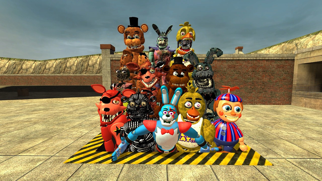 EXPLODING EMERALD FNAF SECURITY BREACH ANIMATRONICS In Boneworks VR ...