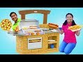 Funny auntie joyce pretend play cooking with bbq fun toy playset