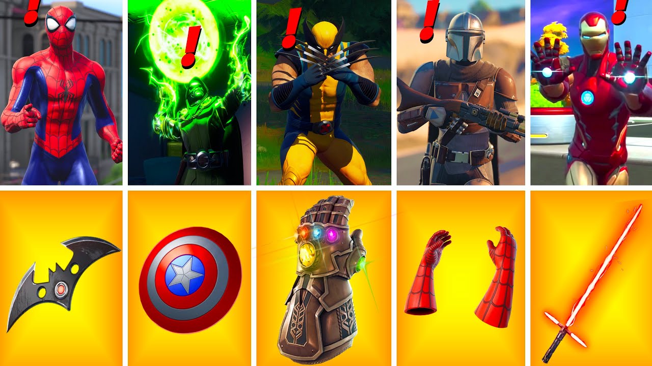 Evolution of ALL Bosses & Mythic Weapons! Fortnite YouTube