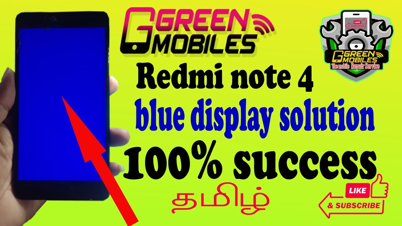 redmi note 4 blue display solution video