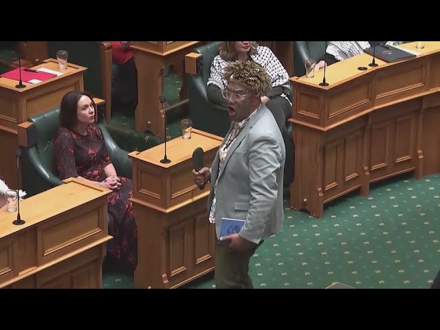 Maori Leader Performs Haka in New Zealand’s Parliament class=