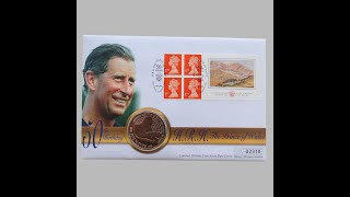 1998 Prince of Wales 50th Birthday £5 Pounds Coin Cover - UK First Day Cover by Mercury