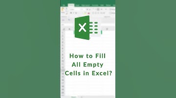 How to Fill All Blank Cells in Excel at Once? #shorts #excel