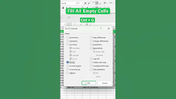 How to Fill All Blank Cells in Excel at Once? #shorts #excel