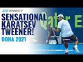 Aslan Karatsev Sensational Tweener Winner vs Thiem in Doha! #Shorts