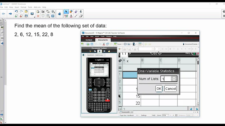 One variable statistics using the TI Nspire