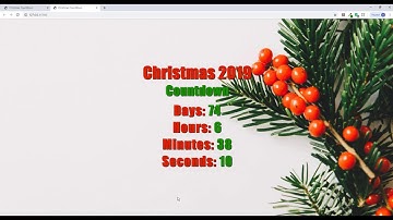 HTML5, CSS3, javaScript Christmas Countdown Part2 CSS