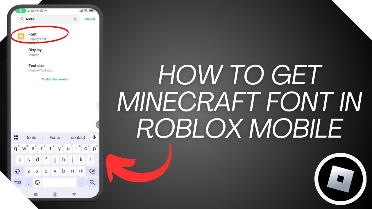 How To Get Minecraft Font in Roblox Mobile