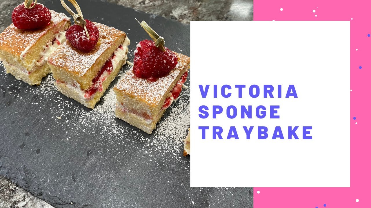 Victoria Sponge Tray Bake Rumaysa’s Kitchen YouTube