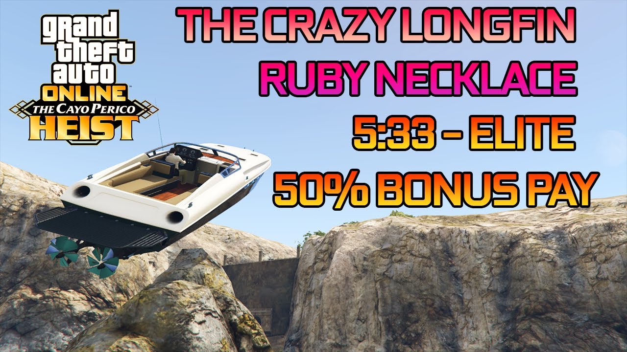 CAYO PERICO HEIST The CRAZY Longfin Jump Ruby Necklace ELITE (533