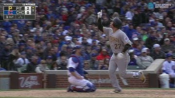 PIT@CHC: Kang crushes a solo homer to left field