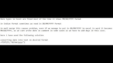 Mail merge Date format problem solved
