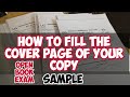 How to fill cover page of your copy | Open Book Exam | Sample