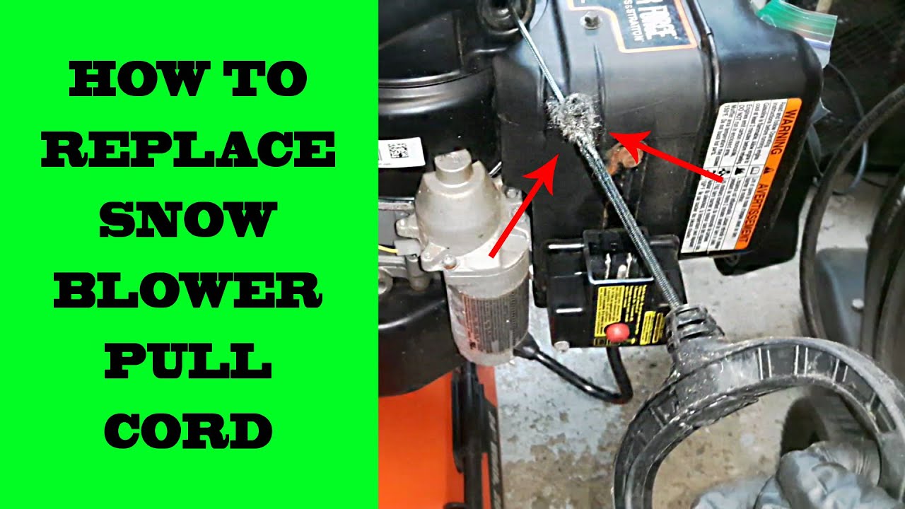 How To Replace Ariens Snowblower Pull Cord - YouTube