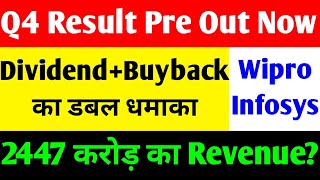 Q4 Result Pre Out Now  Wipro Share Latest News  Infosys Share Latest News Today  Wipro Share