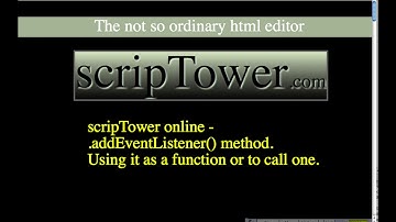addEventListener() using it as a function or to call one.