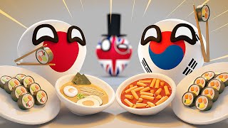 COUNTRIES COMPARE FOODS | Countryballs Animation Resimi