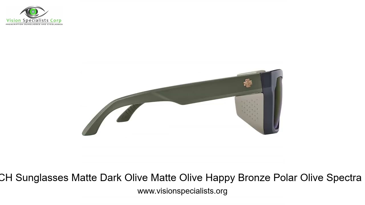 Spy HELM TECH Sunglasses Matte Dark Olive Matte Olive Happy Bronze