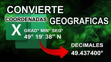 CONVIERTE Grad-Min-Seg a Decimales  - Como convertir coordenadas geograficas