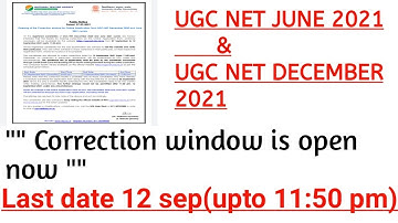 ugc net exam||ugc net december 2020||ugc net june 2021||correction window open for ugc net exam||