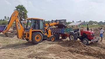Eicher 548 Range power plus tractor with loaded trolley pulling | John Deere tractor power